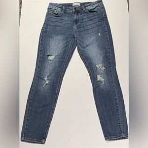 Studio blue distressed skinny jeans